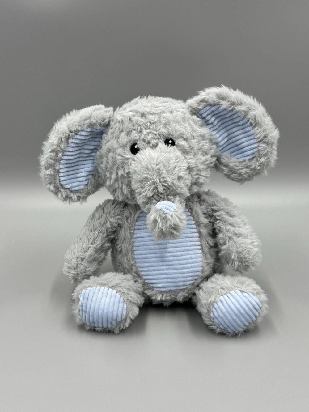 Spark Create Imagine Gray Blue Elephant Plush Rattle 8” Stuffed Animal No Tag
